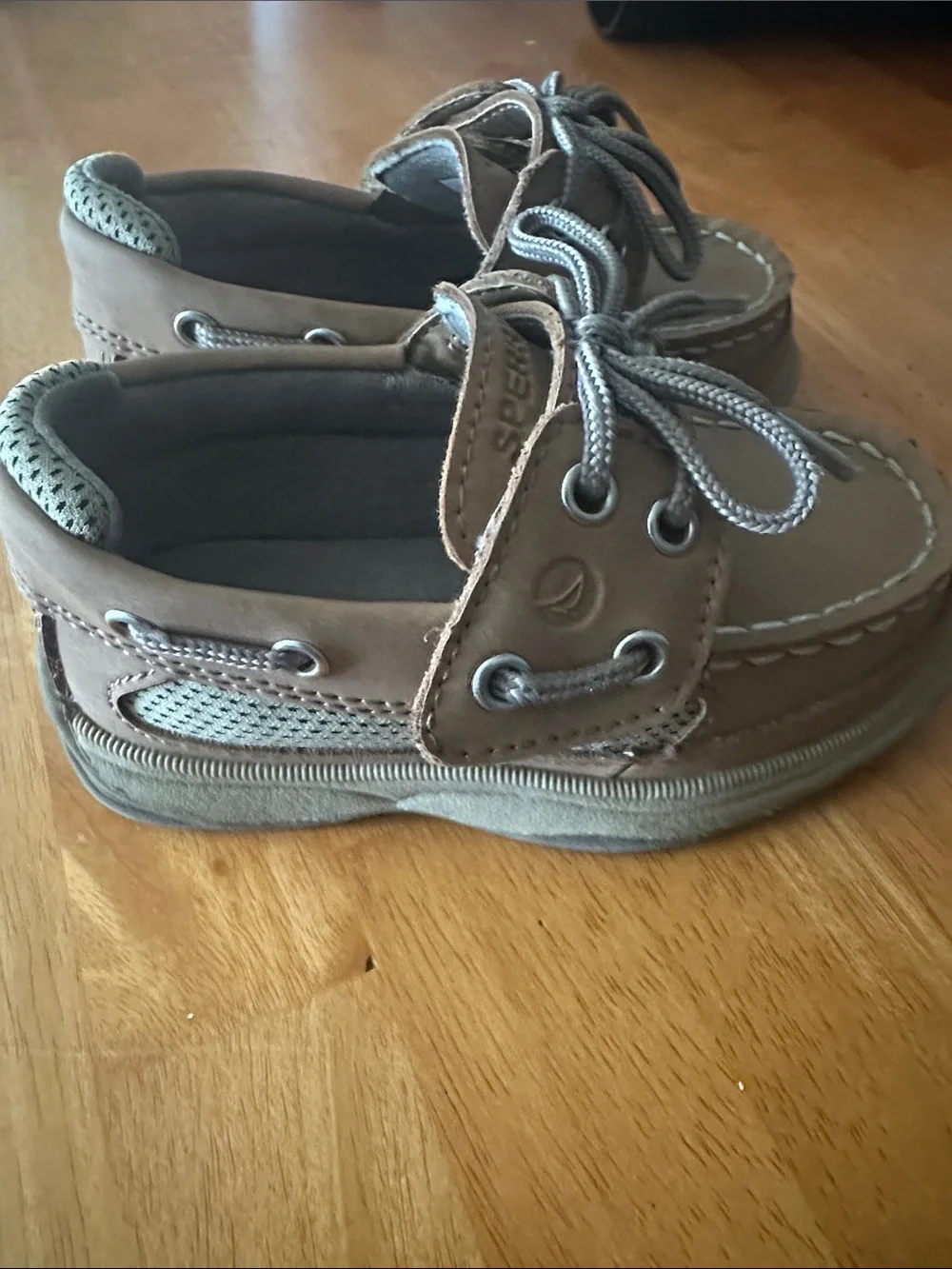 Sperry Kids Tan Leather Moccasin Boat Shoes